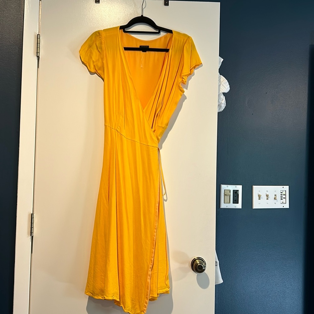 Beautiful goldenrod wrap dress